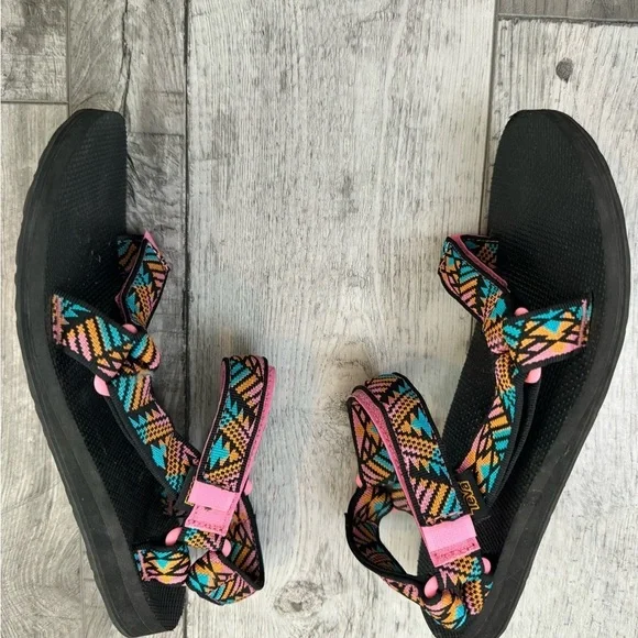 Tevas Original Universal Sandals Pink Black Blue Orange Women’s 9 - Picture 5 of 9